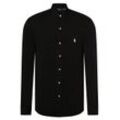 Polo Ralph Lauren Hemd Herren Regular Fit Baumwolle Stehkragen, schwarz