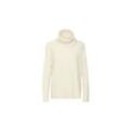 VERO MODA Rollkragenpullover 'VMDOFFY LS COWLNECK BLOUSE GA NOOS' Birch MELANGE, Unifarben, Weiß - Gr. XS