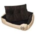 VidaXL Hundebett beige und dunkelbraun 70 cm, 70 cm, 20 cm