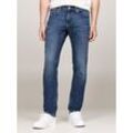 Slim-fit-Jeans TOMMY JEANS "SCANTON SLIM" Gr. 36, Länge 34, blau (schwarz denim 1bk) Herren Jeans mit Logoprägung