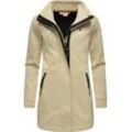 Sweatjacke RAGWEAR "Letrice Bonded" Gr. 4XL (48), beige (ecru), Damen, Sweatware, Obermaterial:100% Polyester, Futter: 100% Polyester, Sweatjacken, Elegante Zip-Jacke mit hohem Kragen in Feinstrickoptik