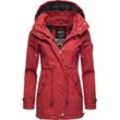 Outdoorjacke MARIKOO "Nyokoo" Gr. M (38), rot (cherryrot), Damen, Oberstoff: 100% Baumwolle; Futter: 100% Polyester; Wattierung: 100% Polyester; Ärmelfutter: 100% Polyester, Jacken, modische Baumwoll Übergangsjacke mit großer Kapuze