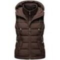 Steppweste MARIKOO "Taisaa", Damen, Gr. M, braun (schwarz choco), Obermaterial: 100% Polyester Innenmaterial: 100% Polyester, Westen, inklusive Leckerlie-Beutel