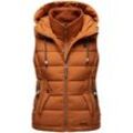 Steppweste MARIKOO "Taisaa", Damen, Gr. M, braun (cinnamon), Obermaterial: 100% Polyester Innenmaterial: 100% Polyester, Westen, inklusive Leckerlie-Beutel