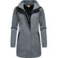 Sweatjacke RAGWEAR "Letrice Bonded", Damen, Gr. 4XL (48), grau, Sweatware, Obermaterial:100% Polyester, Futter: 100% Polyester, elegant, tailliert Po-bedeckend, hoch geschlossener Ausschnitt, Langarm Ärmel ohne Ärmelschlitz normaler Saum, Sweatjacken, Elegante Zip-Jacke mit hohem Kragen in Feinstrickoptik