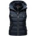 Steppweste MARIKOO "Taisaa", Damen, Gr. S (36), blau (navy), Obermaterial: 100% Polyester Innenmaterial: 100% Polyester, Westen, inklusive Leckerlie-Beutel