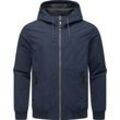 Outdoorjacke RAGWEAR "Perci", Herren, Gr. 4XL (60), blau (navy), Obermaterial: 100% Polyester, Innenfutter: 100% Polyester, casual, gerade hüftbedeckend, hoch geschlossener Ausschnitt, Langarm Ärmel ohne Ärmelschlitz Rippstrickbündchen, Jacken, Stylische Herren Übergangsjacke mit großer Kapuze