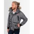 Winterjacke ARCTIC SEVEN "ASArthuro" Gr. L, grau Herren Jacken mit abnehmbarer Kapuze und abnehmbarem Kunstfell