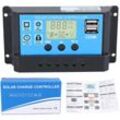 30 a Solar-Windenergie-PWM-Laderegler 12 v 24 v mit LCD-Display, Dual-USB-Ausgang, PWM-Entladeregler - Sjlerst