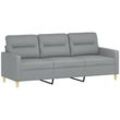 Vidaxl - 3-Sitzer-Sofa Hellgrau 180 cm Stoff Grau