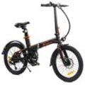 Faltbares City-E-Bike KuKirin V2 Elektrofahrrad, 250W 36V 7.5Ah(270Wh) 25km/h 30-45KM Shimano 7-Gang, 20-Zoll Luftreifen