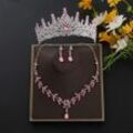 Liaoyuan 3 Stücke Strass Kristall Tiara Halskette Kit Krone/halskette/ohrringe Prinzessin Kronen Mädchen