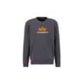 Sweater ALPHA INDUSTRIES "Alpha Industries Men - Sweatshirts Basic Rubber" Gr. L, grau (vintage grey) Herren Sweatshirts