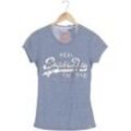 Superdry Damen T-Shirt, blau, Gr. 34