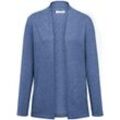 Strickjacke Modell Caro Peter Hahn Seide/Kaschmir blau