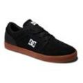 Sneaker DC SHOES "Crisis 2", Gr. 10,5(44), schwarz, Obermaterial: Leder [Kuh] / Futter: Textil / Außensohle: Gummi, Schuhe Skaterschuh Sneaker low