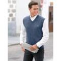 V-Ausschnitt-Pullover MARCO DONATI "Pullunder" Gr. 46, blau (jeansblau) Herren Pullover