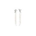 Adorn Earrings Pearl Tassel Silver