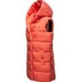 Steppweste NAVAHOO "Madilynaa" Gr. L (40), orange (koralle), Damen, Oberstoff: 100% Polyester; Futter: 100% Polyester; Wattierung: 100% Polyester, Westen, stylische ärmellose Damen Weste mit Kapuze