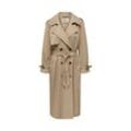 ONLY Trenchcoat 'Chloe' Tannin, Unifarben, Braun - Gr. XL