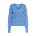 JDY V-Pullover 'Justy' Provence, Unifarben, Blau - Gr. S