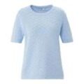 Rundhals-Pullover aus 100% SUPIMA®-Baumwolle Peter Hahn blau, 46