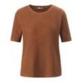 Rundhals-Pullover aus Seide und Kaschmir include braun, 46