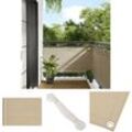 Balkon-Sichtschutz Beige 75x700 cm 100 % Polyester-Oxford - Sonnenschirme & Sonnenschutze - Beige - The Living Store