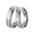 Trauring DOOSTI "Schmuck Geschenk Silber 925 Ehering Partnerring LIEBE" Fingerringe Gr. 54, ohne Zirkonia, Titan-Silber 925 (Sterlingsilber), 6 mm, silberfarben (titanfarben, silberfarben) Trauringe Made in Germany - wahlweise mit oder ohne Zirkonia