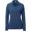 Polo-Pullover Modell Pia Peter Hahn Seide/Kaschmir blau, 50