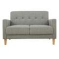 2-Sitzer Sofa aus grauem Stoff MOON