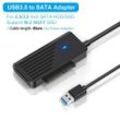 Yjmp Usb-Zu-Sata-Adapterkabel, Usb 3.0 Zu M.2 Ngff Sata-Konverter Für 2,5/3,5 Zoll Ssd Hdd-Festplattenkabel, Schnelle Datenübertragung, Externer Hub, Pc-Zu