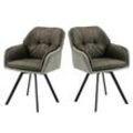 2er Set Drehstuhl Lukas Esszimmerstuhl Küchenstuhl Lounge Sessel Polsterstuhl