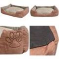 Hundebett mit Kissen pu Kunstleder Größe xxl Beige - Hundebett - Hundebetten - Home & Living - Beige