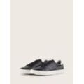 TOM TAILOR Herren Sneaker aus Leder, schwarz, Uni, Gr. 41