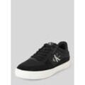 Ledersneaker mit Label-Details Modell 'CLASSIC CUPSOLE LOW MIX'