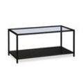 relaxdays Couchtisch Glas schwarz 100,0 x 50,0 x 42,0 cm