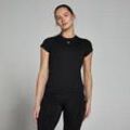 MP Damen Basics Körperbetontes Kurzarm-T-Shirt – Schwarz - XL