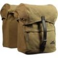 Fahrradtasche GREENLANDS BICYCLE BAGS "Greenlands Doppel Tasche Travel Canvas", beige, Taschen, B/H/T: 30cm x 37cm x 17cm, Canvas, Materialmix, B:30cm H:37cm T:17cm