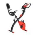 Heimtrainer X-Bike Fahrradtrainer LCD-Display klappbar Rot