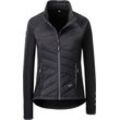 Fleecejacke LPO "EDINA II WOMEN" Gr. 36 (S), schwarz, Damen, 100% Polyester, Jacken, weiche Hybrid-Fleecejacke in traditioneller Optik