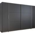 Schwebetürenschrank RAUCH "Kleiderschrank Drehtürenschrank Schrank Garderobe KRONACH TOPSELLER" Schränke Gr. B/H/T: 311 cm x 210 cm x 59 cm, 4 St., grau (graumetallic) mit Dreh- und Schwebetüren vielen Einlegeböden MADE IN GERMANY