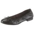 Ballerina TAMARIS Gr. 36, schwarz Damen Schuhe Flats, Slipper, Businessschuh mit dekorativer Schleife