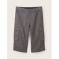 TOM TAILOR Herren Bermudashorts mit Print, grau, Print, Gr. 30