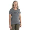 Icebreaker Merino 150 Tech Lite II T-Shirt Glacial Flow Logo - Frau - Gritstone Heather - Größe XS