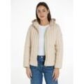 Daunenjacke TOMMY HILFIGER "FEMININE LW DOWN JACKET" Gr. XXL (44), beige (classic_beige) Damen Jacken mit Logostickerei