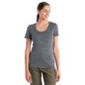 Icebreaker Merino 150 Tech Lite II T-Shirt mit U-Ausschnitt Herenga - Frau - Gritstone Heather/black - Größe M