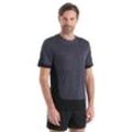 Icebreaker Merino 125 ZoneKnit™ T-Shirt IB Topo - Mann - Graphite/black - Größe L