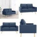 Vidaxl - 2-Sitzer-Sofa Blau Stoff - Sofa - Sofas - Home & Living - Blau