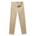 Chinohose BOSS ORANGE "Chino_tapered" Gr. 33, Länge 30, braun (239_light, pastel_braun), Herren, Web, Obermaterial: 97% Baumwolle, 3% Elasthan, unifarben, Hosen, mit BOSS Logo hinten